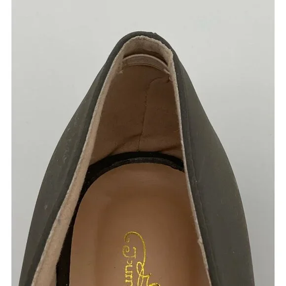 Journee Collection Charcoal Gray Point Toe D'Orsay 3 in Heel size 11 - Picture 13 of 14